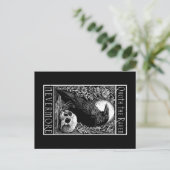 Carte Postale Quoth the Raven - Nevermore - Edgar Allan Poe art (Debout devant)