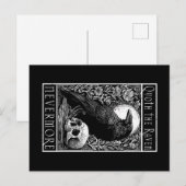 Carte Postale Quoth the Raven - Nevermore - Edgar Allan Poe art (Devant / Derrière)