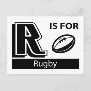 Carte Postale R est pour le rugby