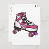 Carte Postale R est pour Rollerskate (Devant / Derrière)