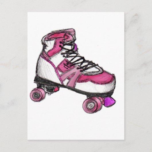 Carte Postale R est pour Rollerskate (Devant)