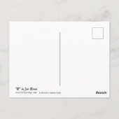 Carte Postale R pour le monogramme de fleurs Roses (Dos)