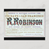Carte Postale R Robinson Clipper voilier 1863 (Devant)