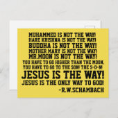 CARTE POSTALE R.W.SCHAMBACH CITE, JÉSUS EST LE SEUL MOYEN (Devant / Derrière)