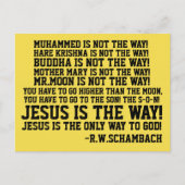 CARTE POSTALE R.W.SCHAMBACH CITE, JÉSUS EST LE SEUL MOYEN (Devant)