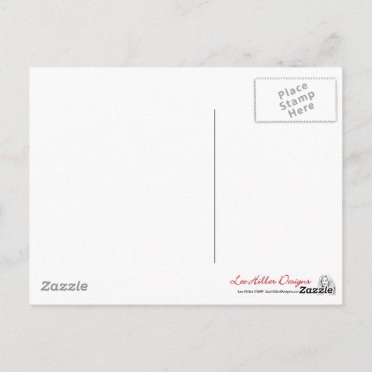 Carte Postale RAB Rockabilly Leopard Zebra Puzzle Imprimer Cadea (Dos)