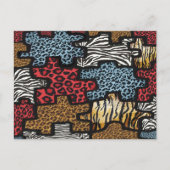 Carte Postale RAB Rockabilly Leopard Zebra Puzzle Imprimer Cadea (Devant)