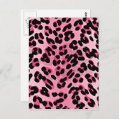 Carte Postale RAB Rockabilly Pink Cheetah Imprimer (Devant / Derrière)