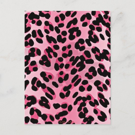Carte Postale RAB Rockabilly Pink Cheetah Imprimer (Devant)