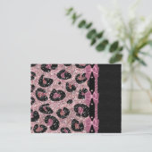 Carte Postale RAB Rockabilly Pink Leopard Ribbon Bows (Debout devant)