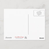 Carte Postale RAB Rockabilly Pink Leopard Ribbon Bows (Dos)