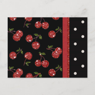 Carte Postale RAB Rockabilly Très Cerises Noires