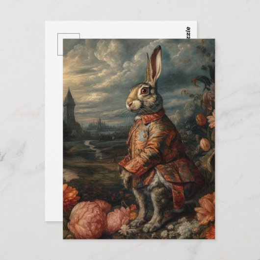 Carte Postale Rabbit adorable (Devant / Derrière)