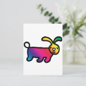Carte Postale Rabbit arc-en-ciel (Debout devant)