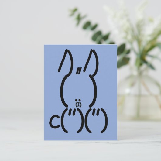 Carte Postale Rabbit ASCII (Debout devant)