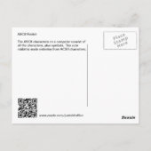 Carte Postale Rabbit ASCII (Dos)