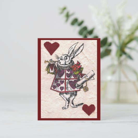 Carte postale Rabbit blanc (Debout devant)