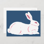 Carte postale Rabbit blanc (Devant / Derrière)