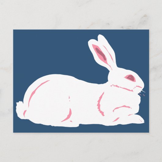 Carte postale Rabbit blanc (Devant)