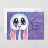 Carte postale Rabbit blanc triste (Devant / Derrière)