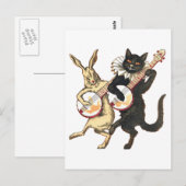 Carte postale Rabbit & Cat (Devant / Derrière)