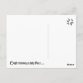 Carte Postale Rabbit de dessin animé (oreille disquette cheveux  (Dos)