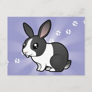 Carte Postale Rabbit de dessin (cheveux lisses à l'oreille uppy)