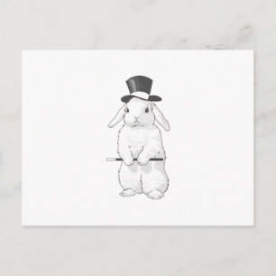 CARTE POSTALE RABBIT MAGICIAN