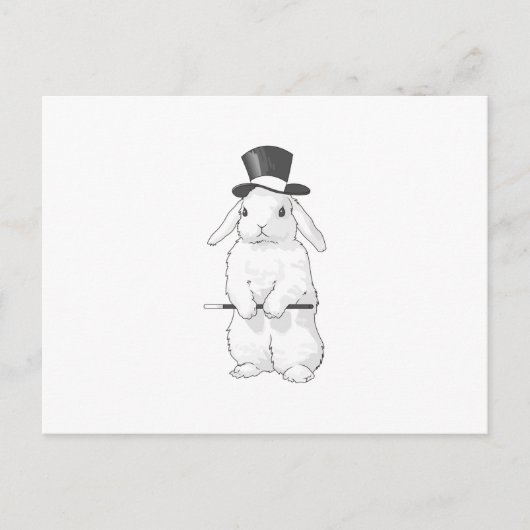 CARTE POSTALE RABBIT MAGICIAN (Devant)
