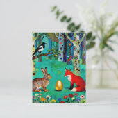 Carte Postale Rabbit, Magpie, Fox and “The Sharing Path” (Debout devant)
