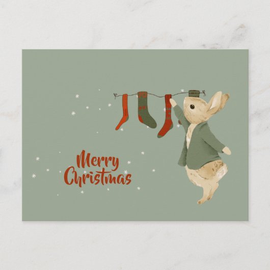 Carte postale Rabbit Peter noël (Devant)