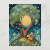 Carte postale Rabbit Pleine lune (Devant)