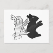 Carte Postale Rabbit Silhouette main (Devant)
