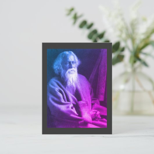 Carte postale Rabindranath Tagore (Debout devant)