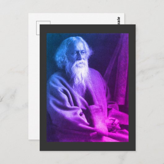 Carte postale Rabindranath Tagore (Devant / Derrière)