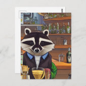 Carte Postale Raccoon (Devant / Derrière)
