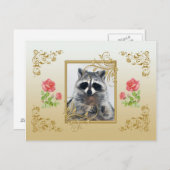 Carte postale Raccoon (Devant / Derrière)