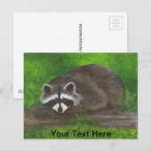 Carte Postale Raccoon (Devant / Derrière)