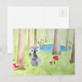 Carte Postale Raccoon (Devant / Derrière)