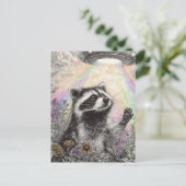Carte Postale Raccoon and a UFO (Debout devant)