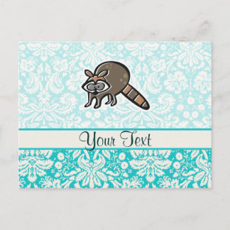 Carte Postale Raccoon ; Cute