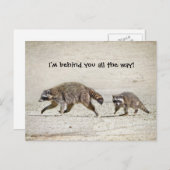 Carte Postale Raccoon mère et bébé (Devant / Derrière)