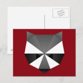 Carte Postale Raccoon polygonal (Devant / Derrière)