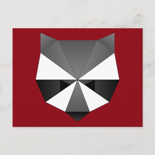 Carte Postale Raccoon polygonal (Devant)