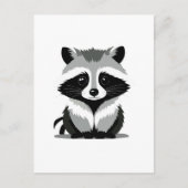 Carte Postale Raccoon Vector Graphisme Art Portrait Animal Spiri (Devant)