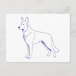 Carte Postale Race de chien berger allemand