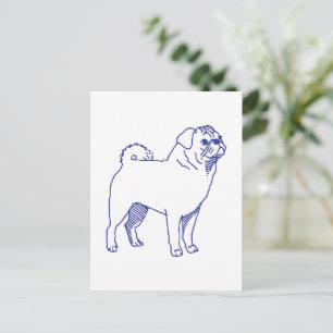 Carte Postale race de chien Carlin
