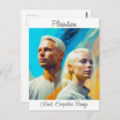 Carte Postale Race extraterrestre alien Pléiadien (Devant / Derrière)