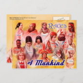Carte Postale Races de l'humanité (Devant / Derrière)