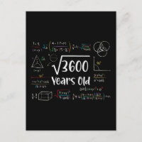 Racine carrée de 3600 60e anniversaire Cadeau de 6